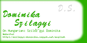 dominika szilagyi business card